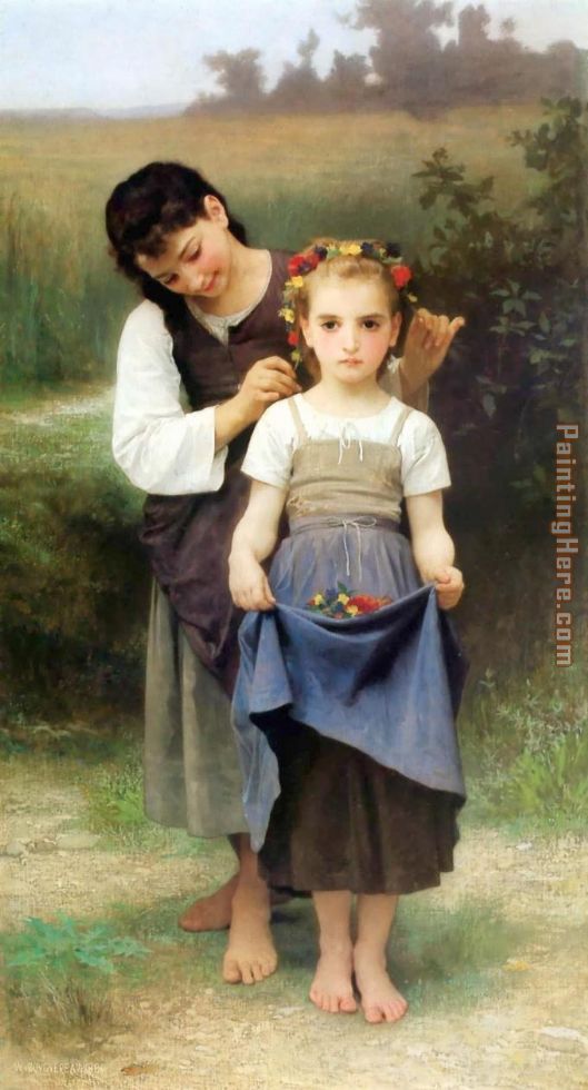 The Jewel of the Fields painting - William Bouguereau The Jewel of the Fields art painting